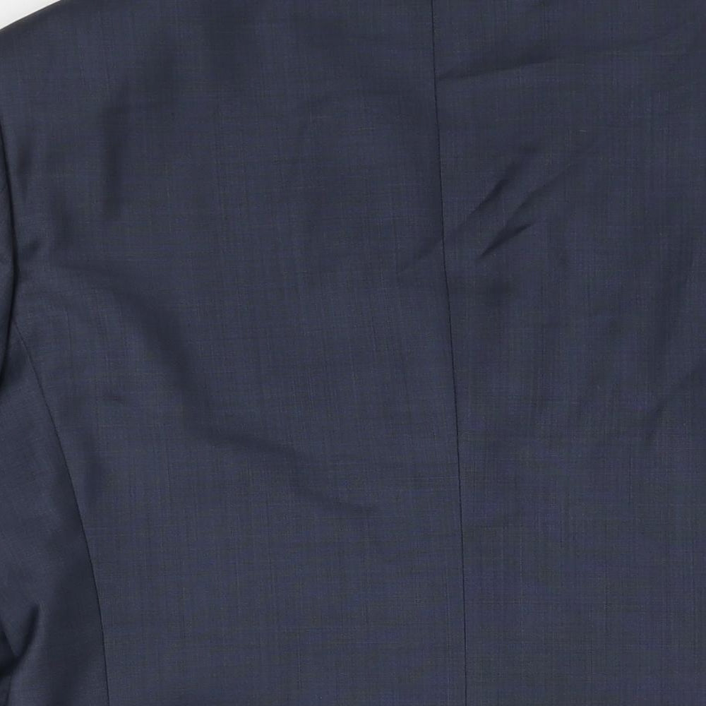 Brand and care label for Autograph men’s blue wool jacket suit jacket, size 38, regular