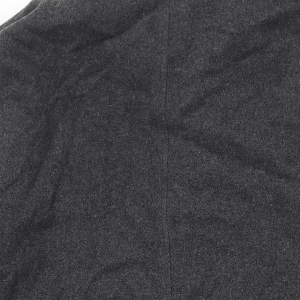 Mens UK Size L Cotton Traders Grey Pea Coat