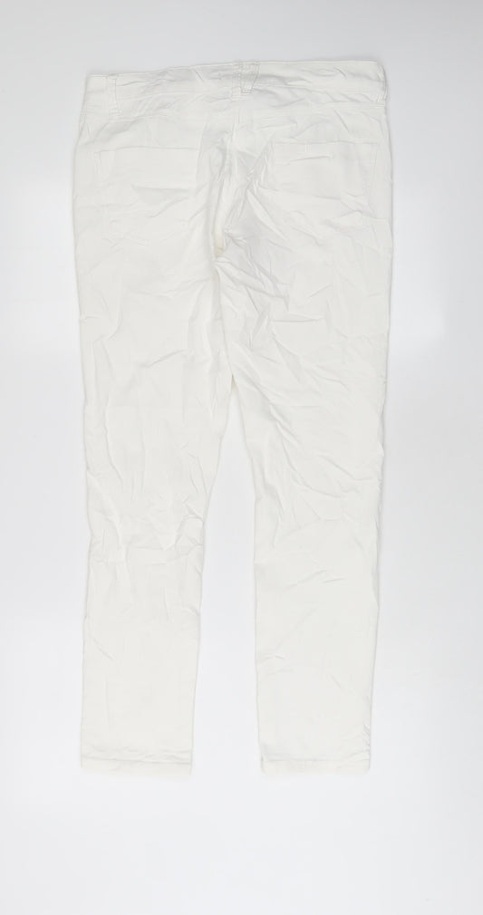 Womens UK Size 14 Marks and Spencer Regular Fit Skinny White Jeans