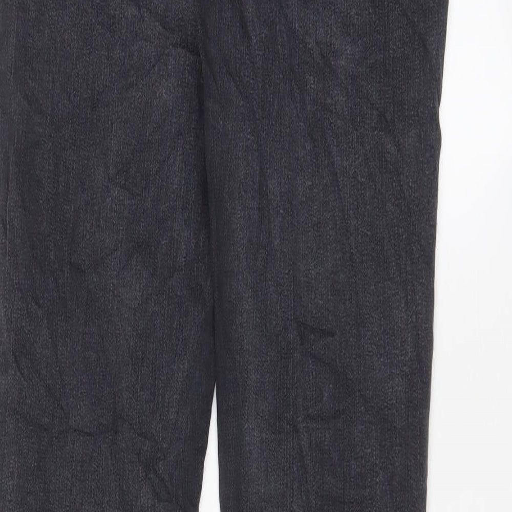 Miss Selfridge Womens Grey Cotton Skinny Jeans Size 10 L26 in Regular Zip