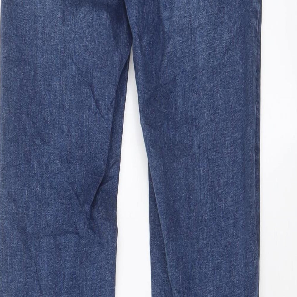 Mango Womens Blue Cotton Skinny Jeans Size 6 L29 in Regular Zip