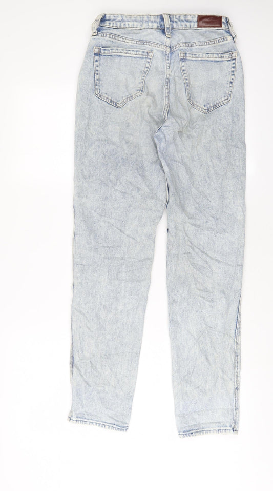 Hollister Womens Blue Cotton Mom Jeans Size 25 in L27 in Regular Zip