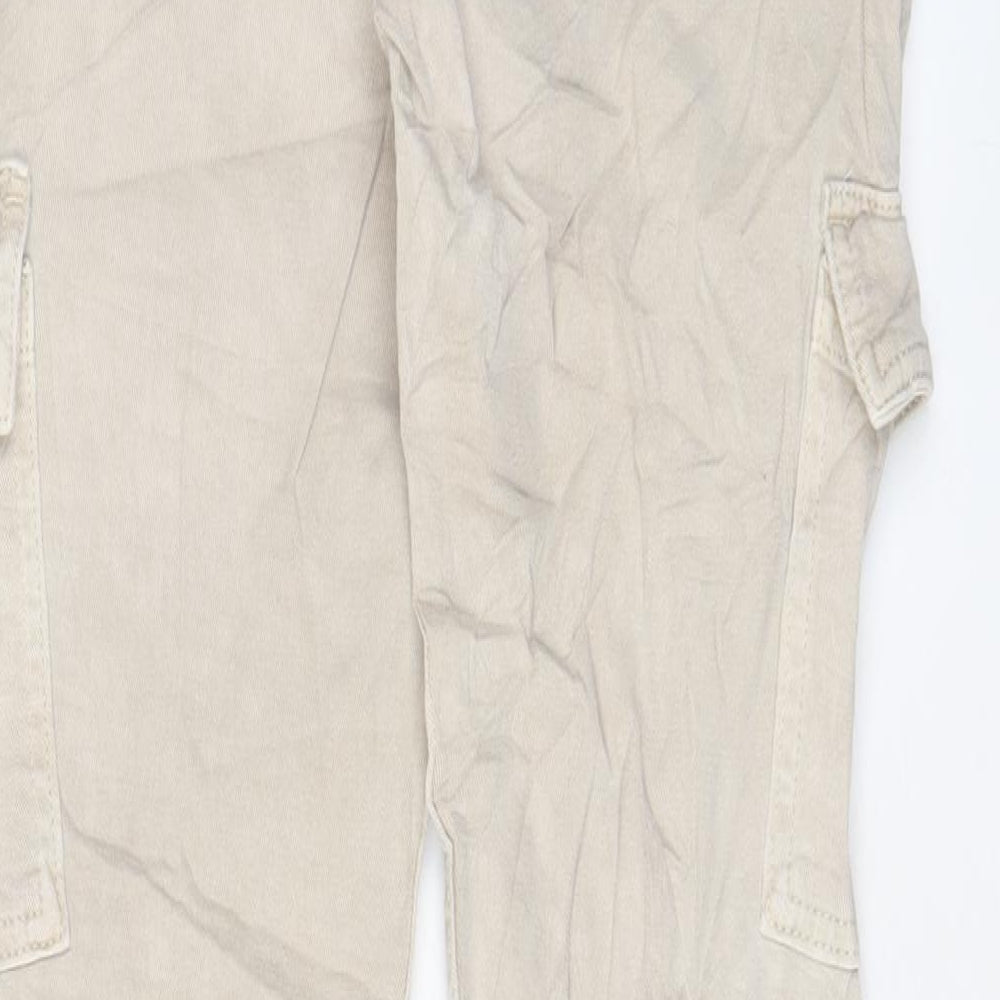 Denim & Co. Womens Beige Cotton Skinny Jeans Size 10 L28 in Regular Zip