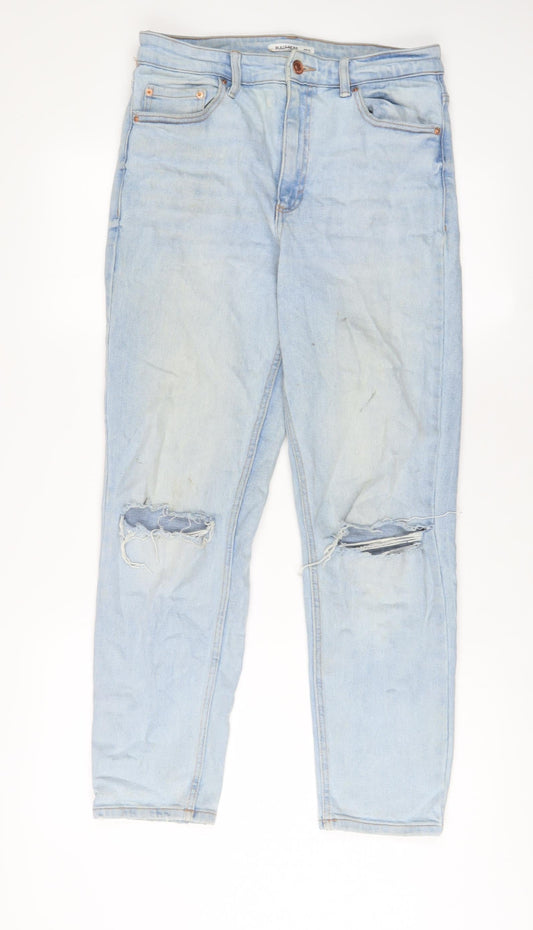 Womens UK Size 12 Pull&Bear Regular Fit Straight Blue Jeans