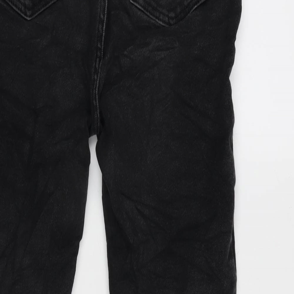 New Look Womens Grey Cotton Blend Tapered Jeans Size 12 L24.5 in Regular Zip