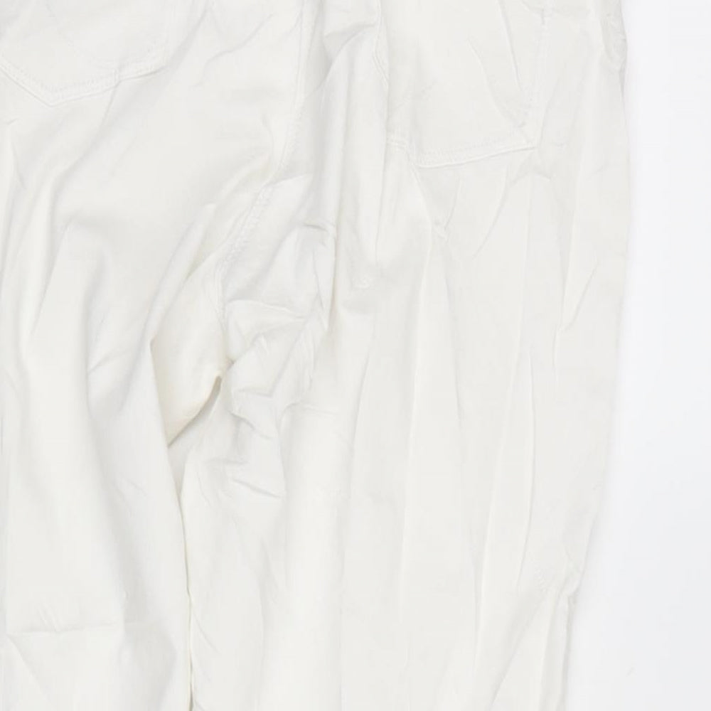 Womens UK Size 12 NEXT Regular Fit Tapered White Jeans