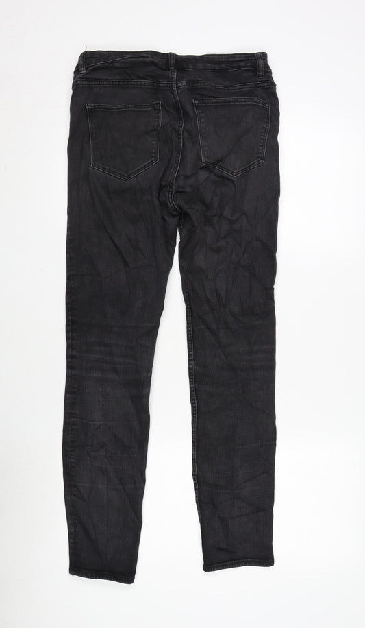 Womens UK Size 10 H&M Regular Fit Tapered Grey Jeans