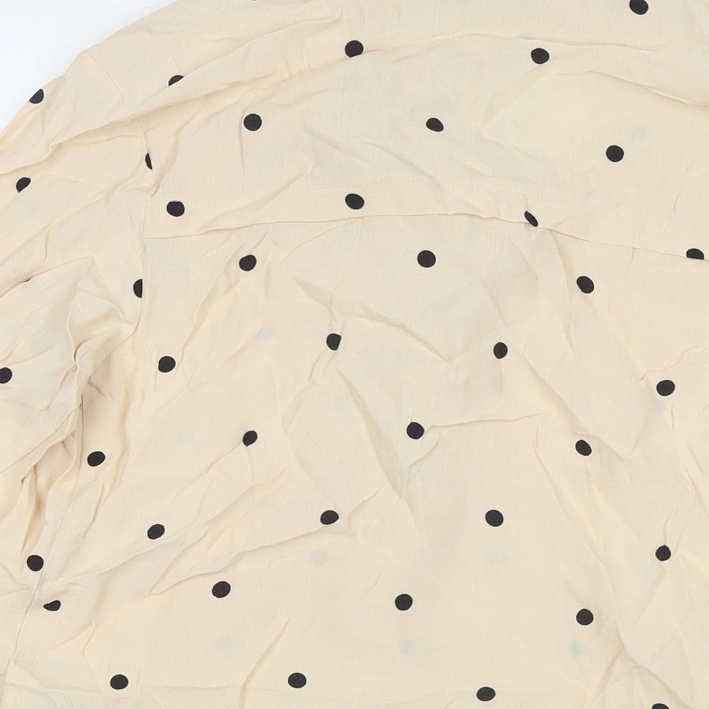 Womens UK Size 8 NEXT Beige Basic Blouse