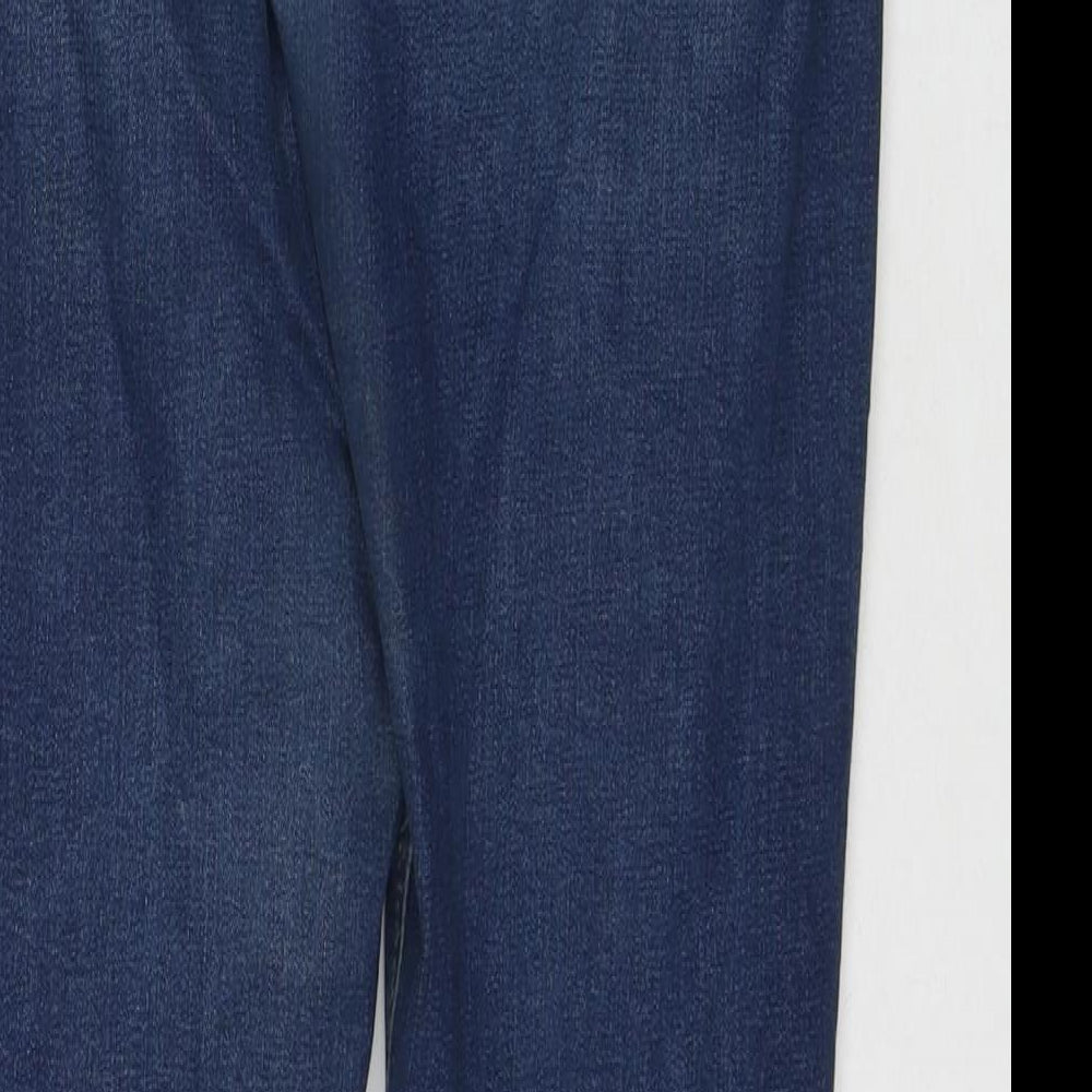 Topshop Womens Blue Cotton Skinny Jeans Size 30 in L32 in Regular Zip
