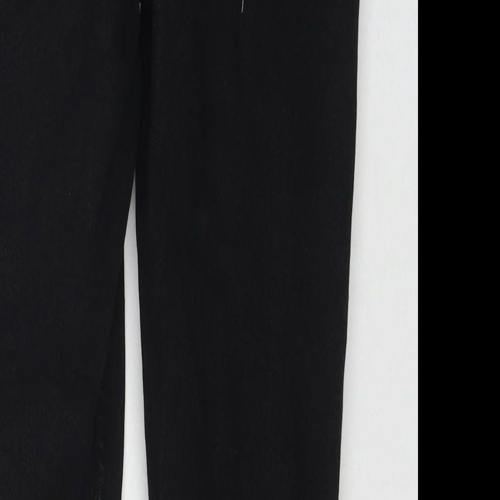 Denim & Co. Womens Black Cotton Skinny Jeans Size 12 L26 in Regular Zip