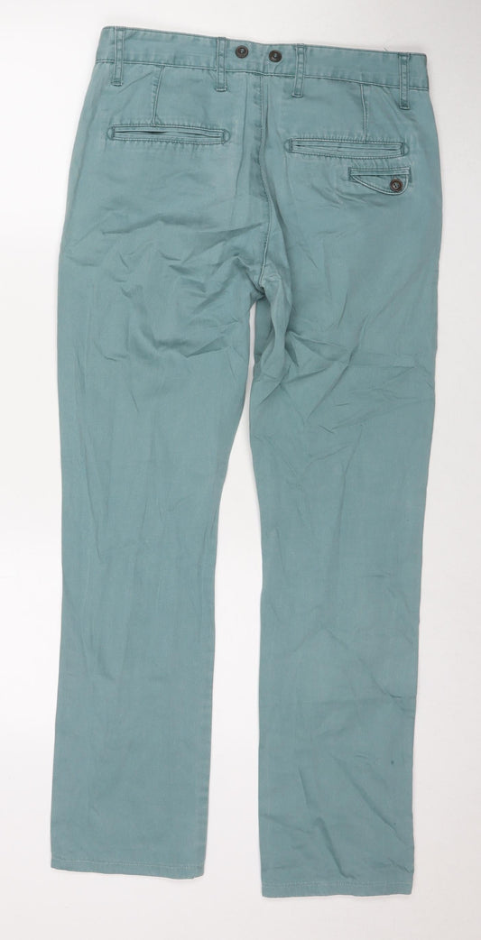 Solid Jeans Mens Blue Cotton Straight Jeans Size 32 in L31 in Regular
