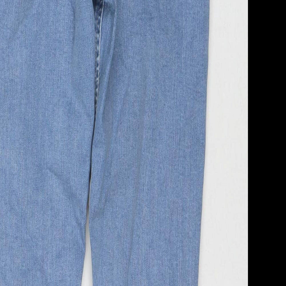 Topshop Womens Blue Cotton Skinny Jeans Size 26 L28 in Regular Zip