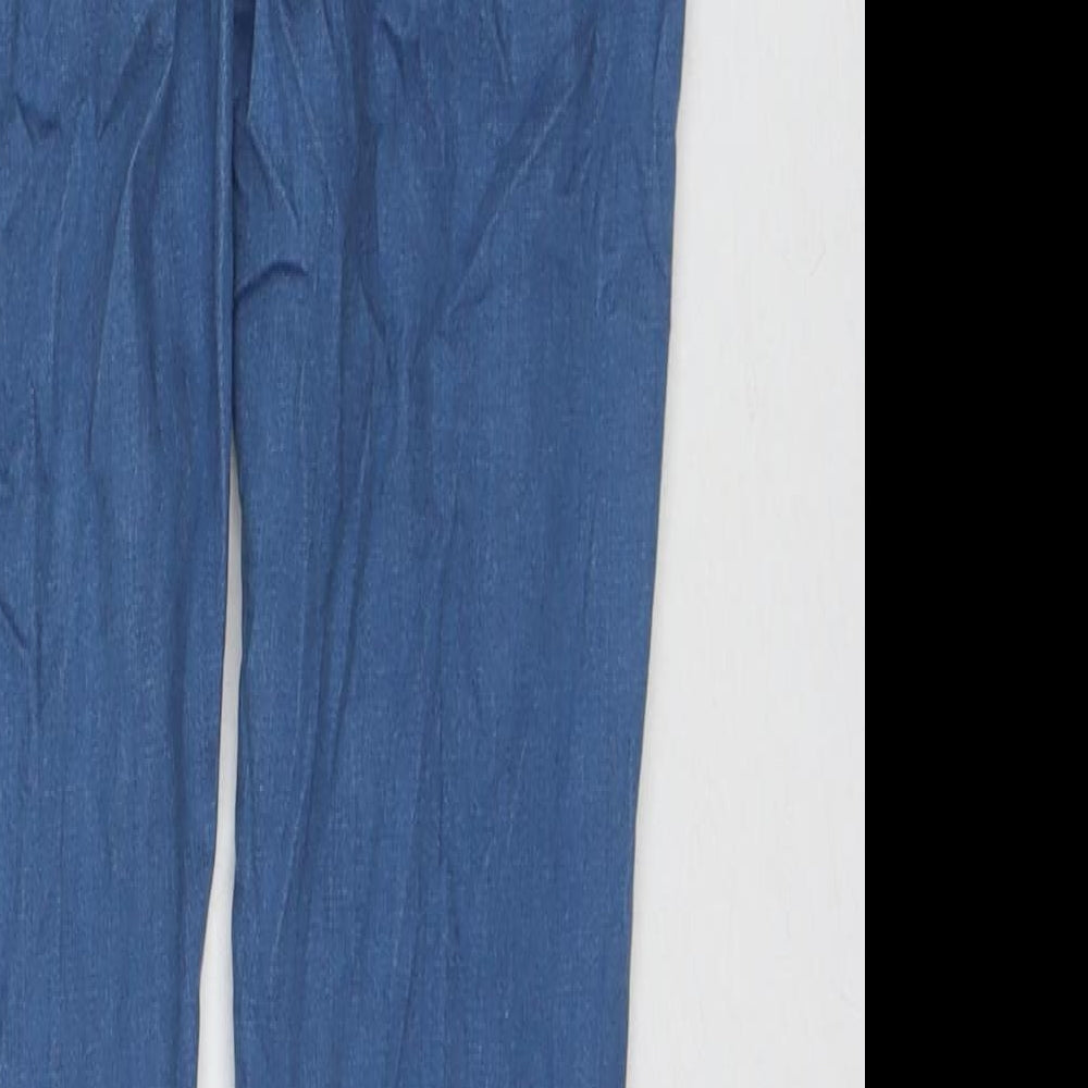 Topshop Womens Blue Cotton Skinny Jeans Size 28 in L32 in Regular Zip