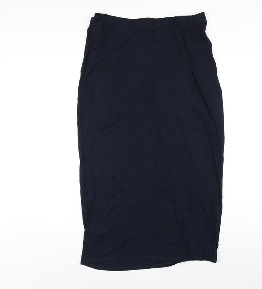 Capsule Womens Blue Viscose Straight & Pencil Skirt Size 14