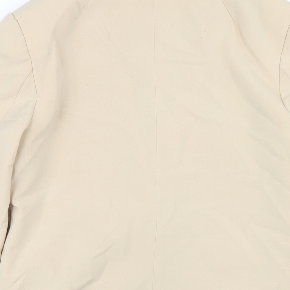 H&M Womens Beige Jacket Blazer Size 8 Button