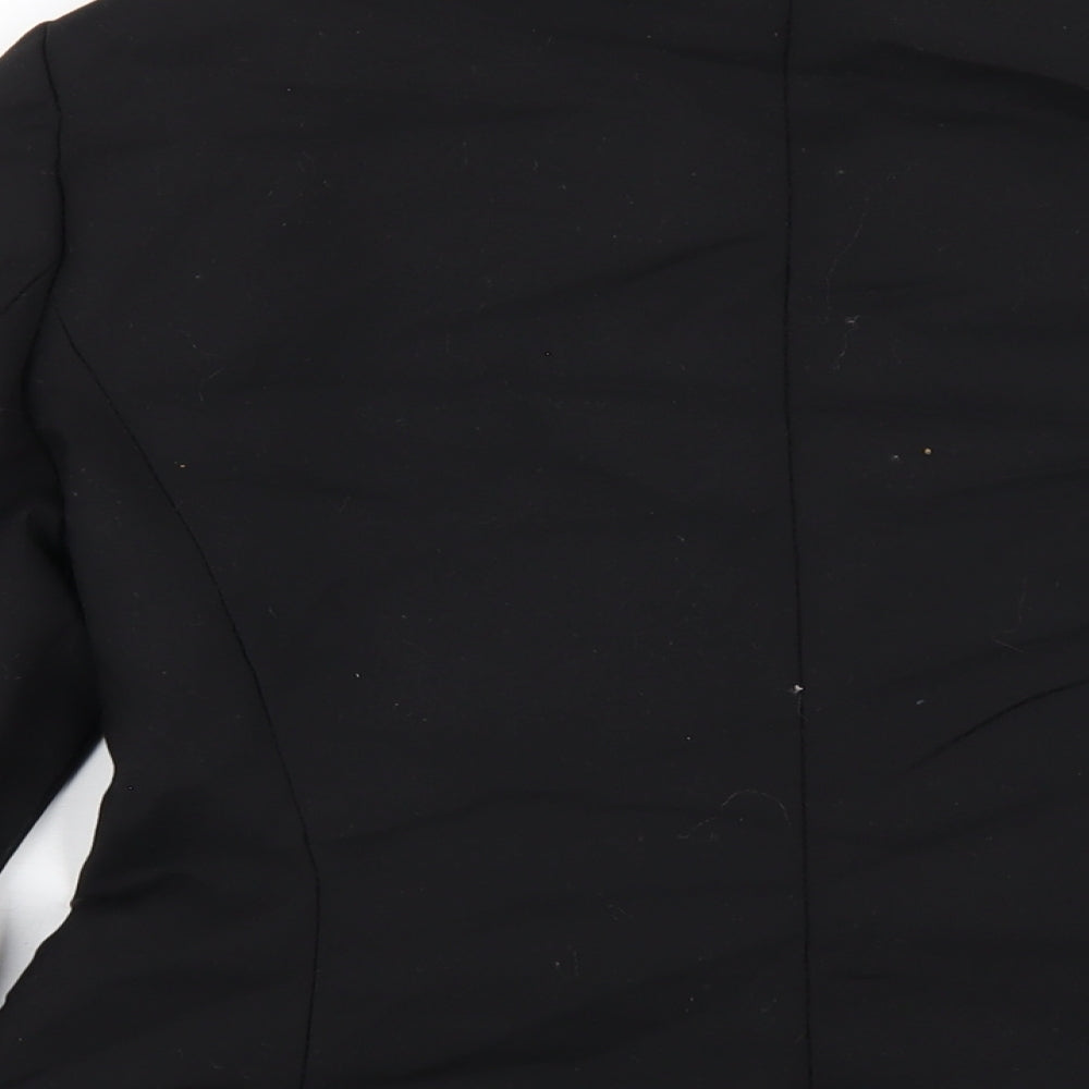 Zara Womens Black Polyester Jacket Blazer Size L