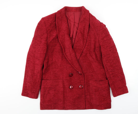 Womens UK Size 14 St Michael Red Pea Coat