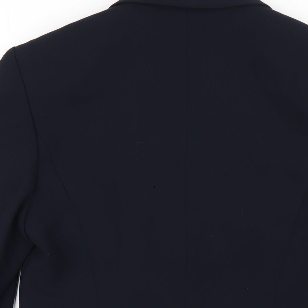 SHE Womens Blue Jacket Blazer Size 10 Button