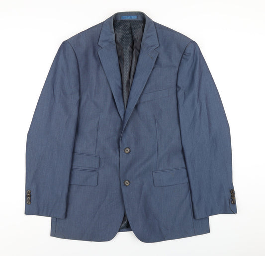 Mens UK Size 42 Aspen & Court Regular Blue Suit Jacket