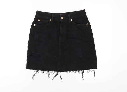 Womens UK Size 8 F&F A-Line Denim Skirt
