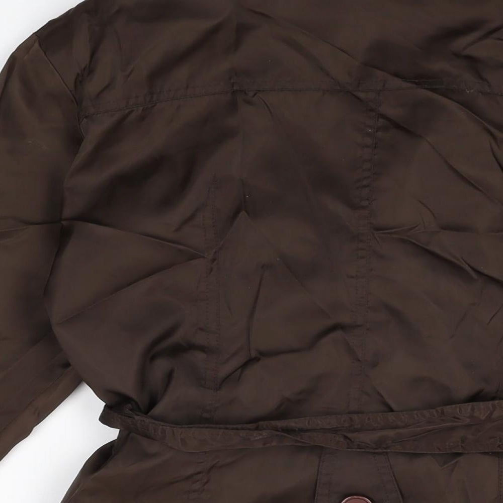 Womens UK Size 10 Miss Selfridge Brown Overcoat