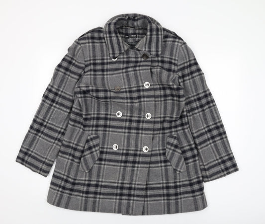 Womens UK Size 14 Autograph Grey Overcoat