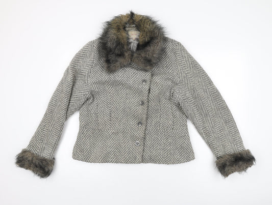Womens UK Size 16 Per Una Grey Jacket