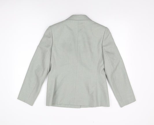 BHS Womens Green Polyester Jacket Suit Jacket Size 10