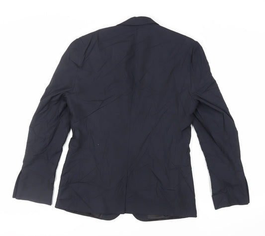 ASOS Mens Blue Polyester Jacket Suit Jacket Size 38 Regular