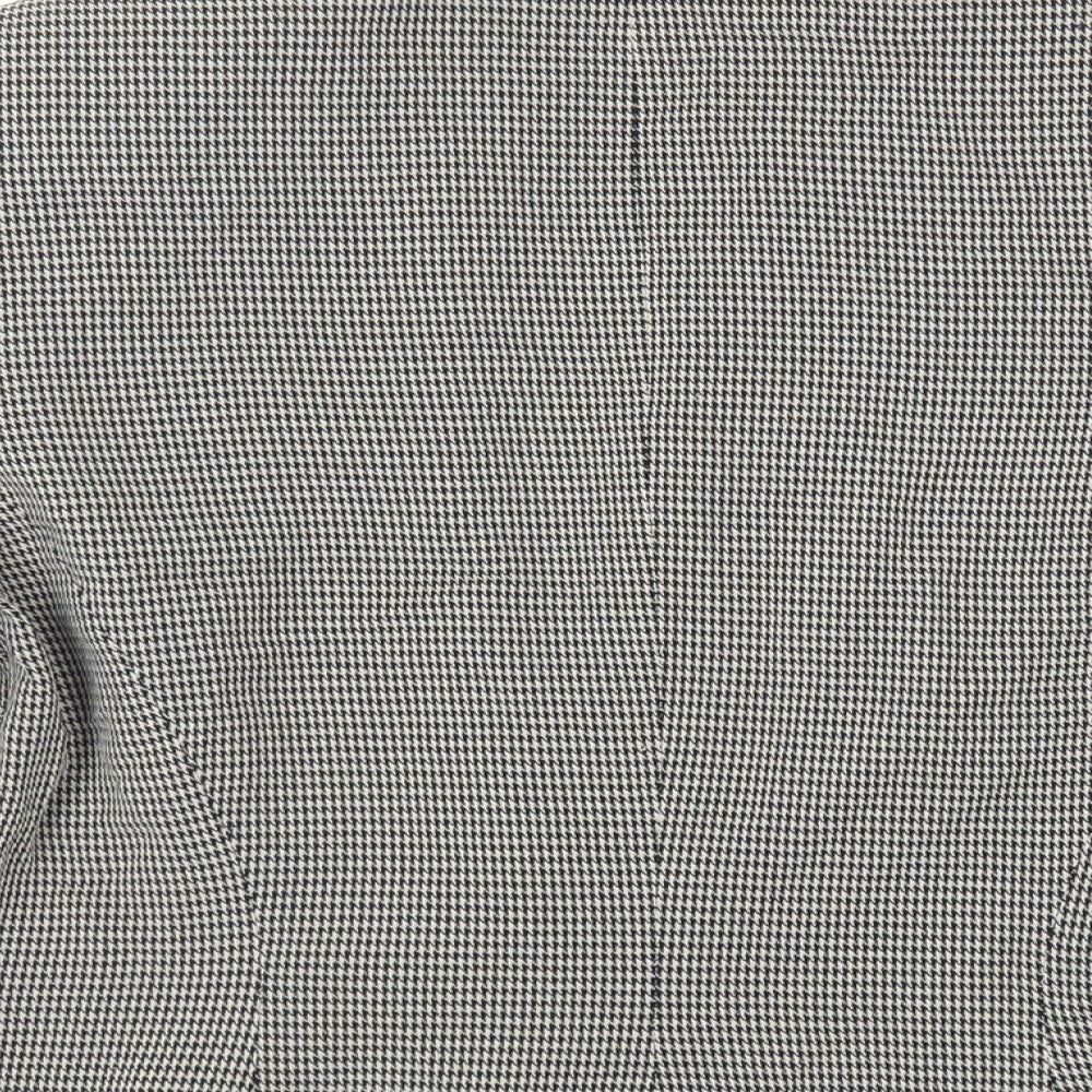 Precis Petite Womens Black Geometric Jacket Blazer Size 14 Button - Vintage