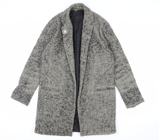 Womens UK Size 8 River Island Grey Overcoat