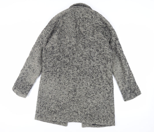 Womens UK Size 8 River Island Grey Overcoat