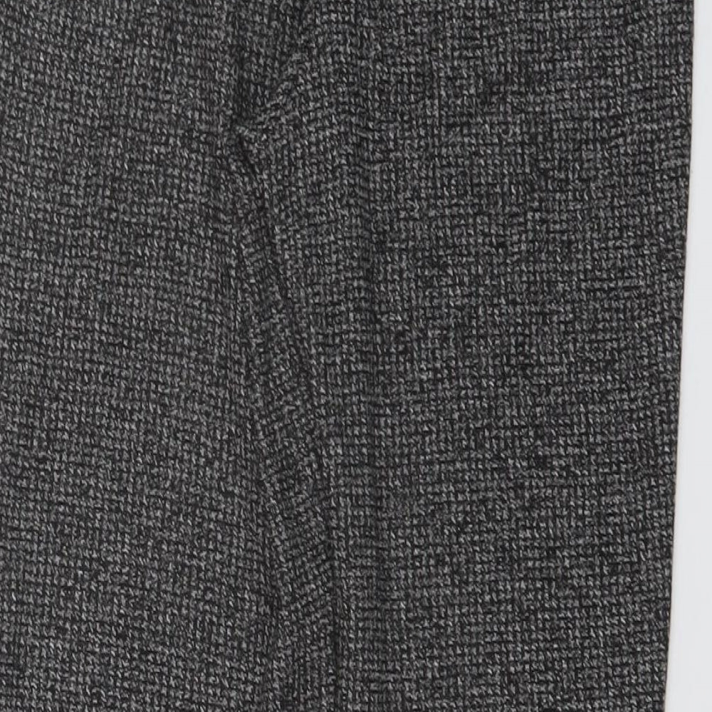 Mango Womens Black Polyester Trousers Size S L27 in Regular