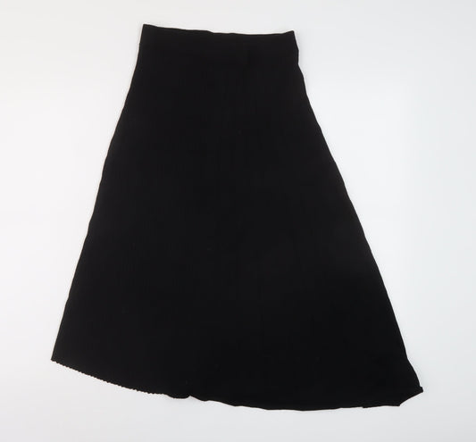 & Other Stories Womens Black Viscose A-Line Skirt Size S