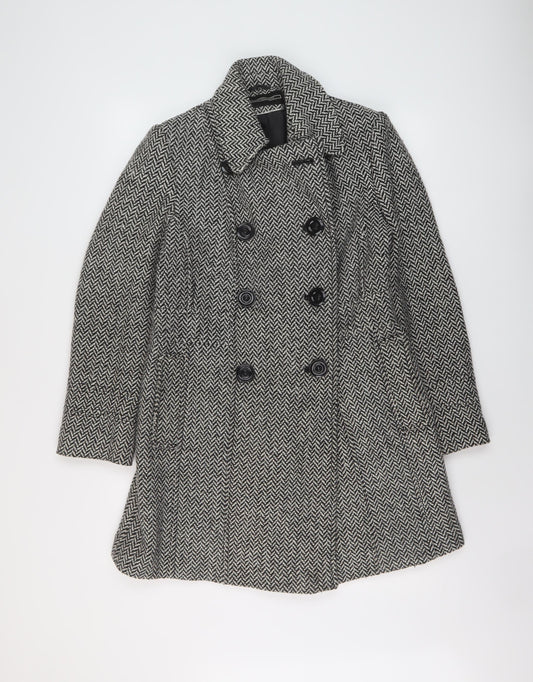 Womens UK Size 10 BHS Black Pea Coat