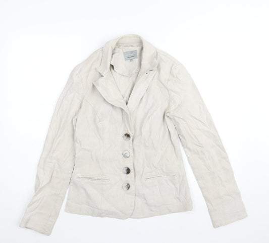Womens UK Size 10 Per Una Beige Jacket