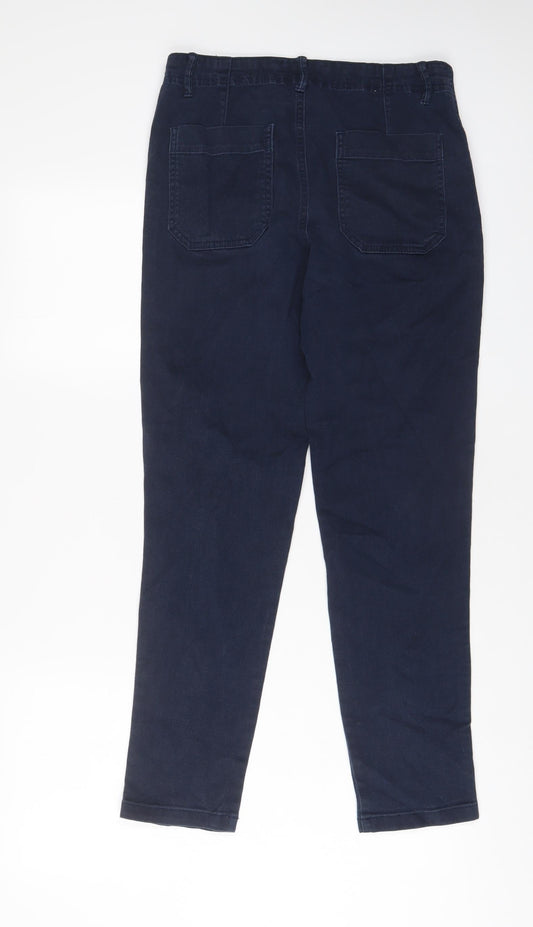 F&F Womens Blue Cotton Skinny Jeans Size 8 L28 in Regular Zip