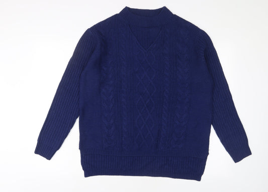 Womens UK Size 12 B.You Blue Pullover Jumper