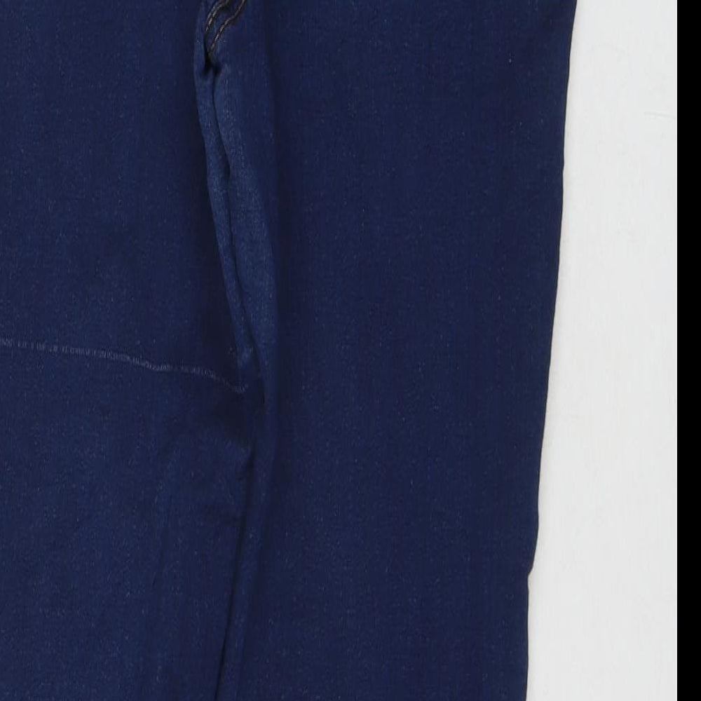 PARISIAN SIGNATURE Womens Blue Cotton Skinny Jeans Size 12 L28 in Regular Zip