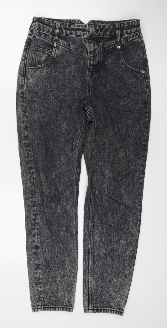 Womens UK Size 8 River Island Regular Fit Straight Grey Jeans