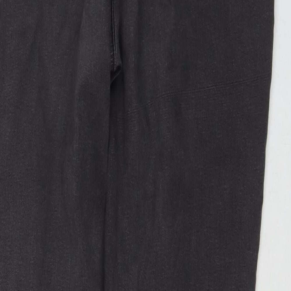 Nutmeg Womens Black Cotton Straight Jeans Size 14 L28 in Regular Zip