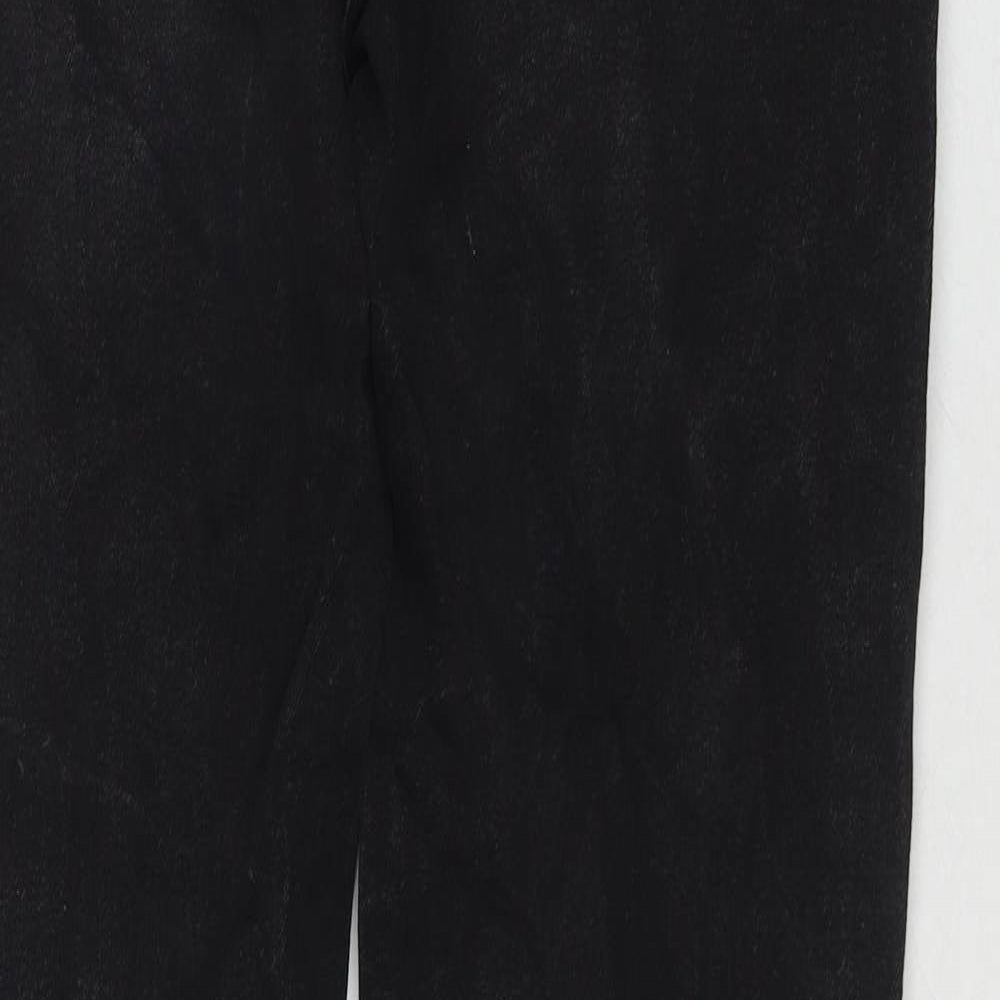 La Redoute Womens Black Cotton Bootcut Jeans Size 14 L29 in Regular Zip