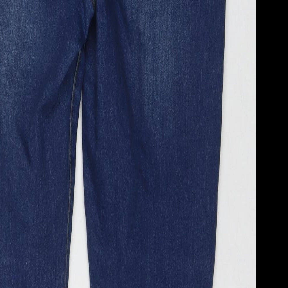 Boohoo Womens Blue Polyester Jegging Jeans Size 12 L26 in Regular