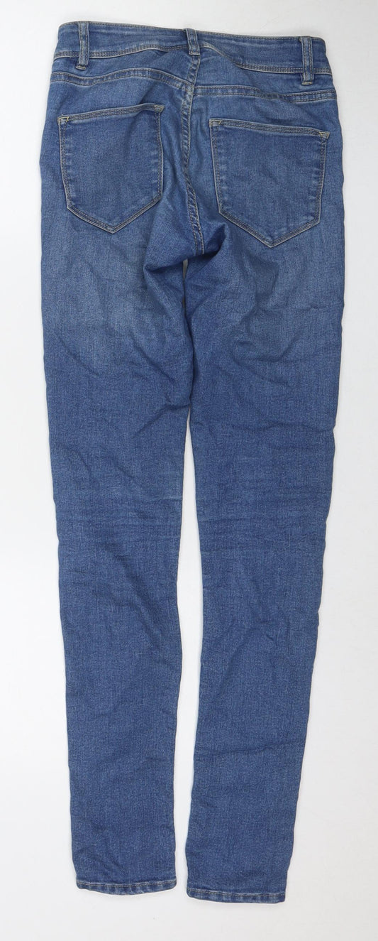 Divided by H&M Womens Blue Cotton Skinny Jeans Size 6 L30 in Regular Zip