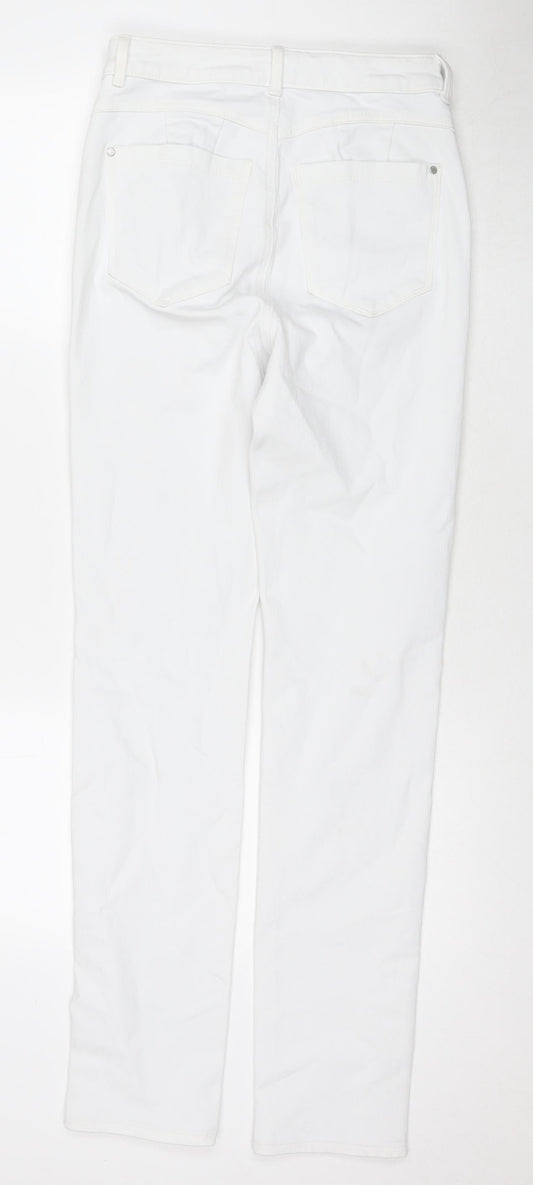 Womens UK Size 8 Marks and Spencer Regular Fit Skinny White Jeans