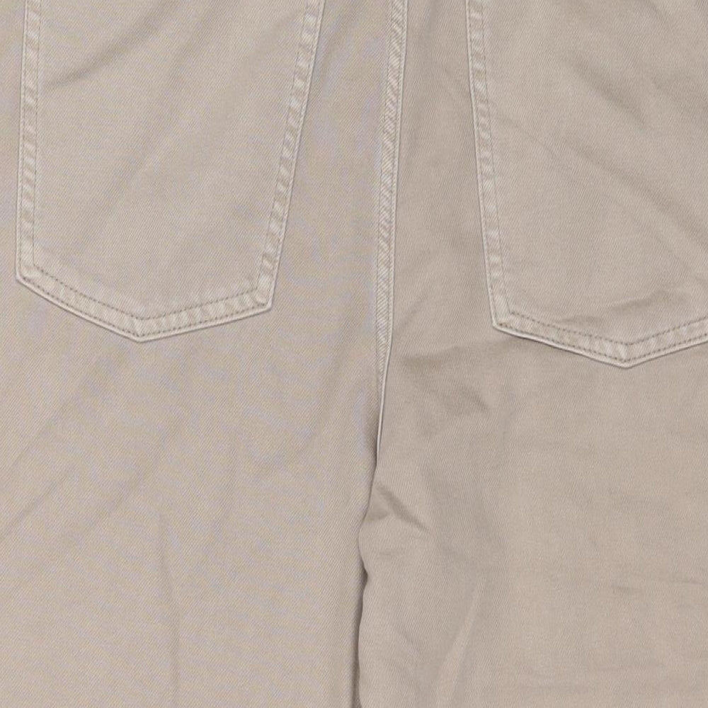 Womens UK Size 18 Marks and Spencer Regular Fit Wide-Leg Beige Jeans