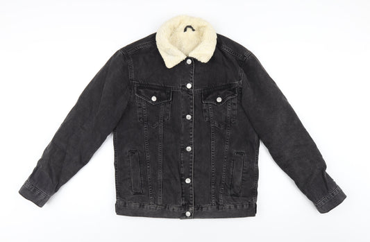 Topshop Womens Black Jacket Size 6 Button