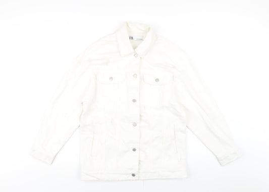 Womens UK Size XS Zara White Jacket