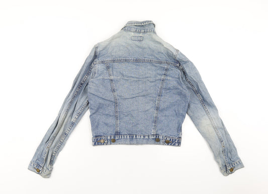 Womens UK Size 10 Moto Blue Jacket