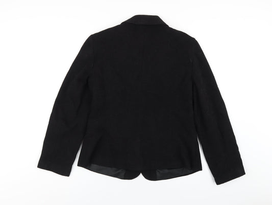 Womens UK Size 14 Dorothy Perkins Black Pea Coat